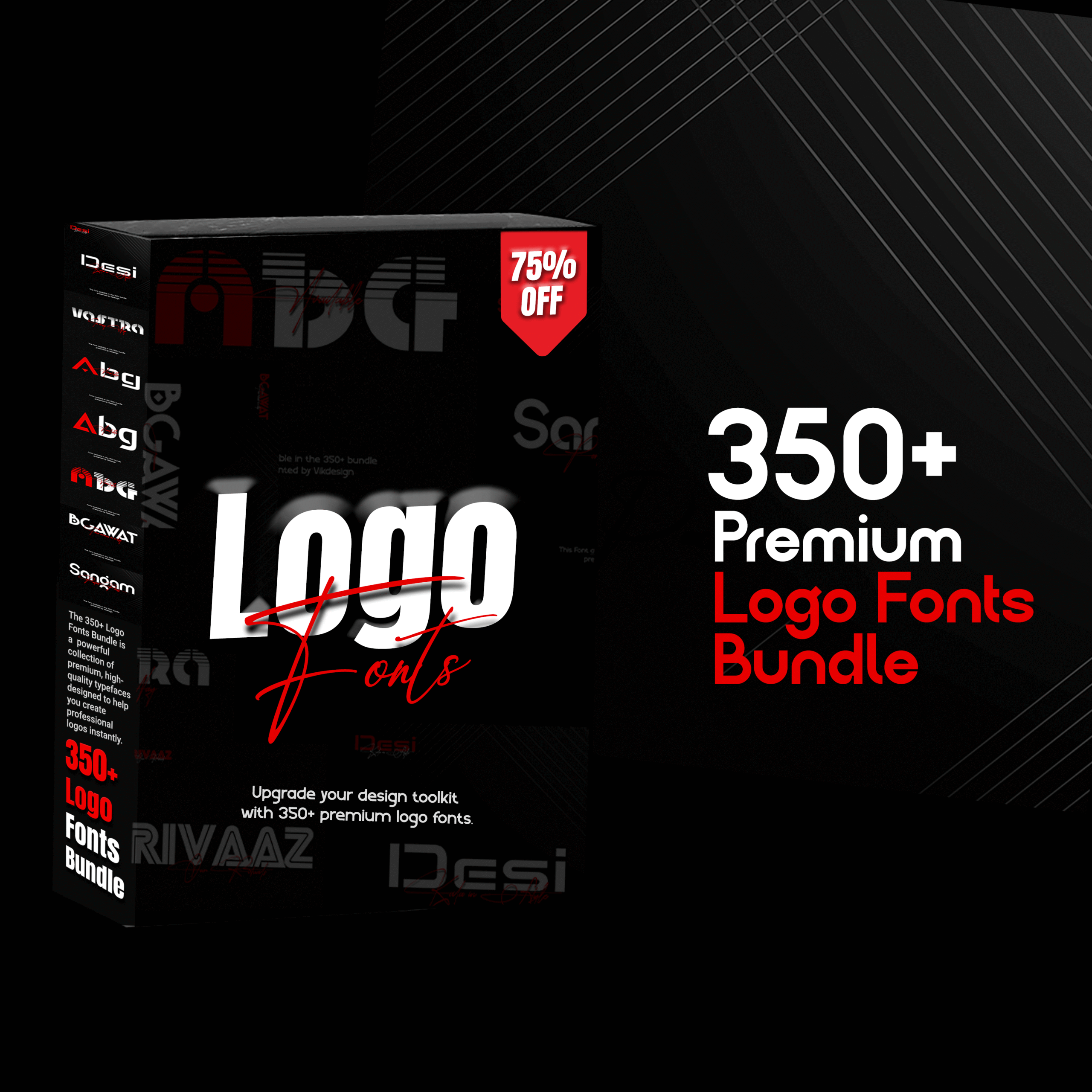 350+ Logo Fonts Bundle - Image 7