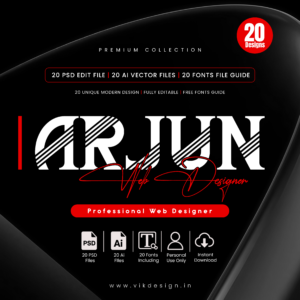 Profile Typography 20 Fonts+PSD+AI Files