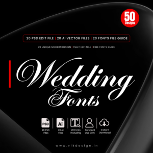 Top 50 wedding fonts pack